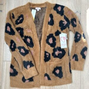 Softest girl’s leopard cardigan